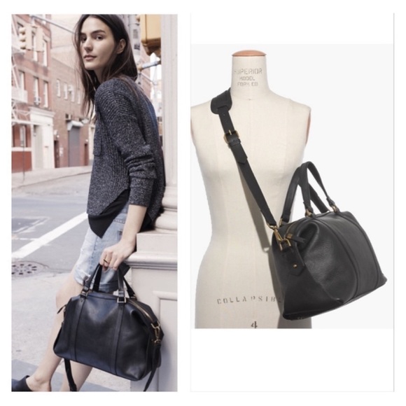 Madewell The Glasgow Satchel Black Leather Bag - Picture 16 of 16